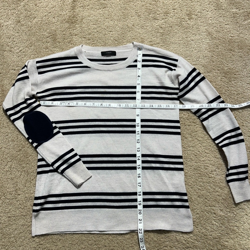 J crew navy and light grey classic sweater